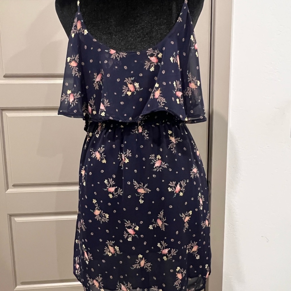 Floral Navy Blue Dress